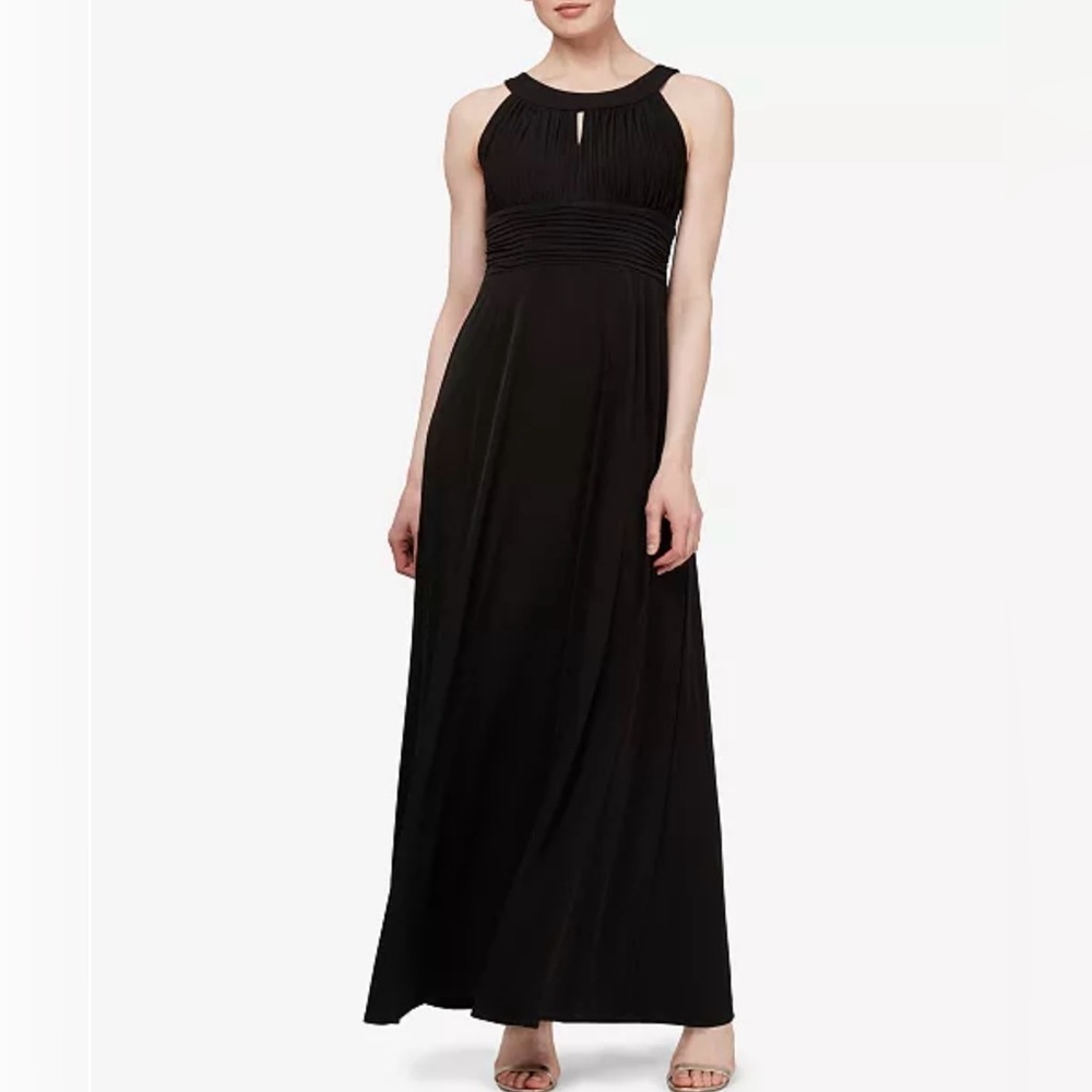 Black Maxi Keyhole Dress